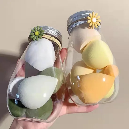 Cute Flower Makeup Sponge Beauty Blender Set