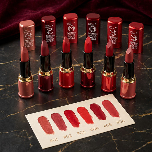 6 Cute Matte New Lipstick – Sweet Kiss | Long-Lasting Matte Lip Colors